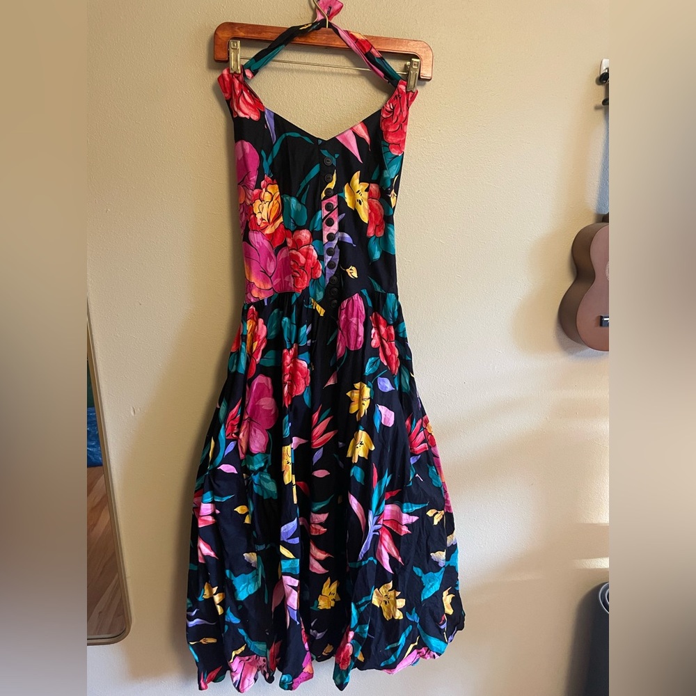 Vintage Birds of Paradise Dress